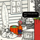 Frigg stands in front of a barrel, commenting on how cute the fish is within.